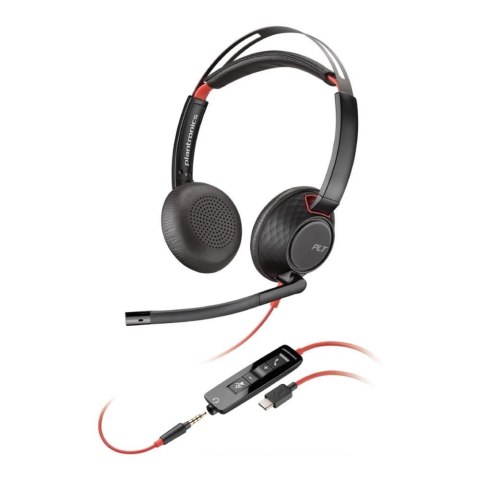 Poly Blackwire 5220 Stereo USB-C Headset +3.5mm Plug +USB-C/A Adapter (Bulk) Poly Blackwire 5220 Stereo USB-C Headset +3.5mm Plug +USB-C/A Adapter (Bulk)