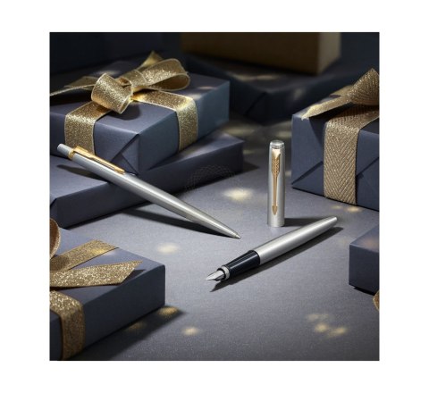 Parker-Zestaw pióro + długopis Jotter Stalowy GT Parker-Zestaw pióro + długopis Jotter Stalowy GT