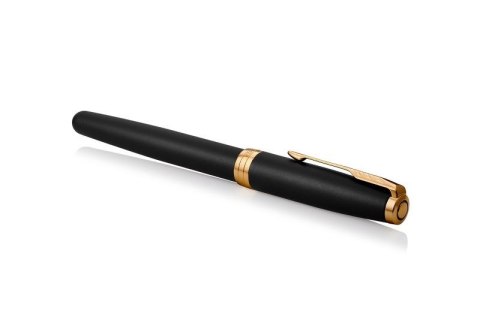 Pióro wieczne Parker Sonnet Matte Juodas Medium Nib Lacquer Gold Finish Trim Gift Boxed Pióro wieczne Parker Sonnet Matte Juodas Medium Nib Lacquer Gold Finish Trim Gift Boxed