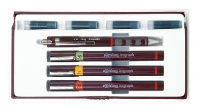 Rotring Isograph 0.2/0.3/0.5 Długopis żelowy Czarny 4 szt. Rotring Isograph 0.2/0.3/0.5 Długopis żelowy Czarny 4 szt.