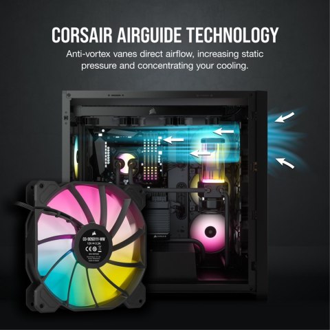 Corsair SP140 RGB ELITE Obudowa komputera Wentylator 14 cm Czarny 1 szt. Corsair SP140 RGB ELITE Obudowa komputera Wentylator 14 cm Czarny 1 szt.