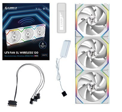 Lian Li UNI FAN SL Wireless 120 Obudowa komputera Wentylator 12 cm Biały 3 szt. Lian Li UNI FAN SL Wireless 120 Obudowa komputera Wentylator 12 cm Biały 3 szt.