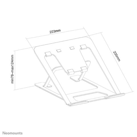 Neomounts NSLS085BLACK stojak na laptop Podstawka na notebooka Czarny 43,2 cm (17") Neomounts NSLS085BLACK stojak na laptop Podstawka na notebooka Czarny 43,2 cm (17")