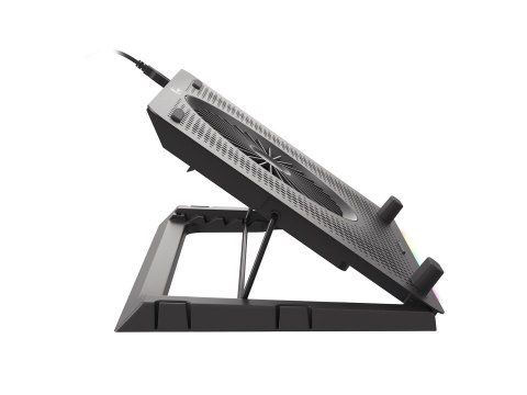 Podstawka chłodząca pod laptopa Genesis Oxid 450 RGB 15.6" z wentylatorem, podświetlenie, 2 USB Podstawka chłodząca pod laptopa Genesis Oxid 450 RGB 15.6" z wentylatorem, podświetlenie, 2 USB