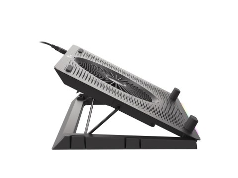 Podstawka chłodząca pod laptopa Genesis Oxid 450 RGB 15.6" z wentylatorem, podświetlenie, 2 USB Podstawka chłodząca pod laptopa Genesis Oxid 450 RGB 15.6" z wentylatorem, podświetlenie, 2 USB