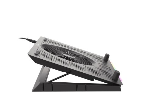Podstawka chłodząca pod laptopa Genesis Oxid 450 RGB 15.6" z wentylatorem, podświetlenie, 2 USB Podstawka chłodząca pod laptopa Genesis Oxid 450 RGB 15.6" z wentylatorem, podświetlenie, 2 USB