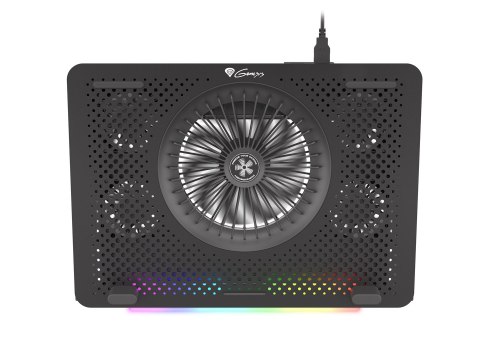 Podstawka chłodząca pod laptopa Genesis Oxid 450 RGB 15.6" z wentylatorem, podświetlenie, 2 USB Podstawka chłodząca pod laptopa Genesis Oxid 450 RGB 15.6" z wentylatorem, podświetlenie, 2 USB