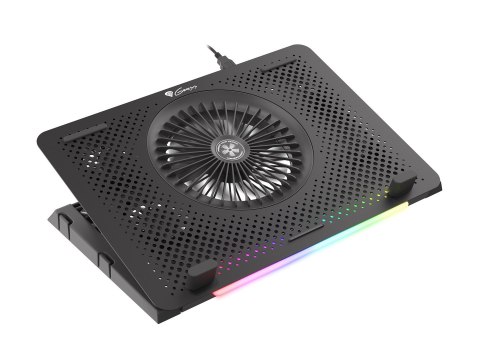 Podstawka chłodząca pod laptopa Genesis Oxid 450 RGB 15.6" z wentylatorem, podświetlenie, 2 USB Podstawka chłodząca pod laptopa Genesis Oxid 450 RGB 15.6" z wentylatorem, podświetlenie, 2 USB