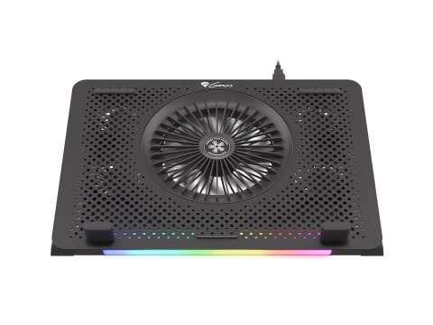 Podstawka chłodząca pod laptopa Genesis Oxid 450 RGB 15.6" z wentylatorem, podświetlenie, 2 USB Podstawka chłodząca pod laptopa Genesis Oxid 450 RGB 15.6" z wentylatorem, podświetlenie, 2 USB