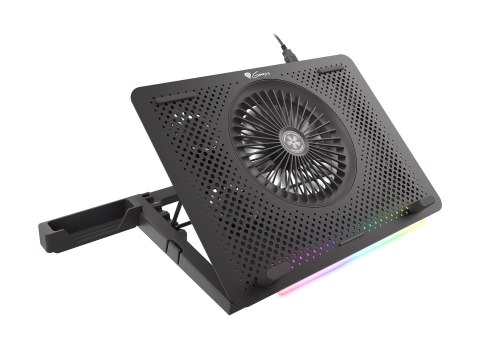 Podstawka chłodząca pod laptopa Genesis Oxid 450 RGB 15.6" z wentylatorem, podświetlenie, 2 USB Podstawka chłodząca pod laptopa Genesis Oxid 450 RGB 15.6" z wentylatorem, podświetlenie, 2 USB