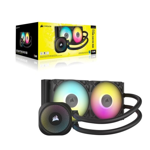 Corsair iCUE LINK TITAN RX RGB Procesor Chłodnica cieczy all-in-one 12 cm Czarny 1 szt. Corsair iCUE LINK TITAN RX RGB Procesor Chłodnica cieczy all-in-one 12 cm Czarny 1 szt.