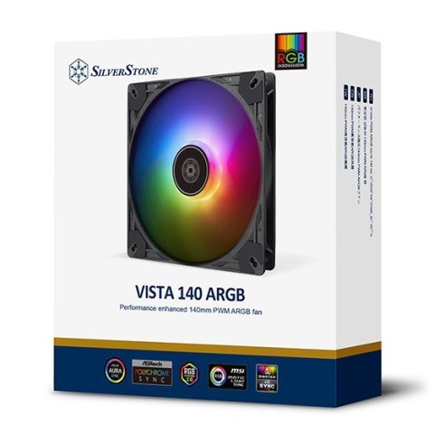 Silverstone VISTA 140 ARGB Płyta główna Wentylator 14 cm Czarny 1 szt. Silverstone VISTA 140 ARGB Płyta główna Wentylator 14 cm Czarny 1 szt.