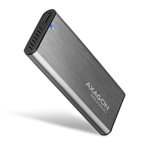 AXAGON EEM2-SG2 RAW BOX Etui zewnętrzne na dyski SSD M.2 USB-C 3.2 Gen 2 - srebrny AXAGON EEM2-SG2 RAW BOX Etui zewnętrzne na dyski SSD M.2 USB-C 3.2 Gen 2 - srebrny