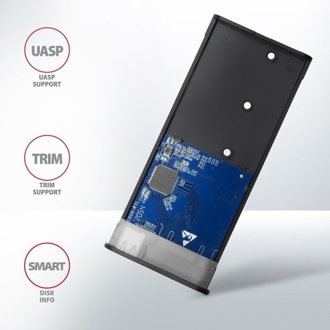 AXAGON EEM2-SG2 RAW BOX Etui zewnętrzne na dyski SSD M.2 USB-C 3.2 Gen 2 - srebrny AXAGON EEM2-SG2 RAW BOX Etui zewnętrzne na dyski SSD M.2 USB-C 3.2 Gen 2 - srebrny