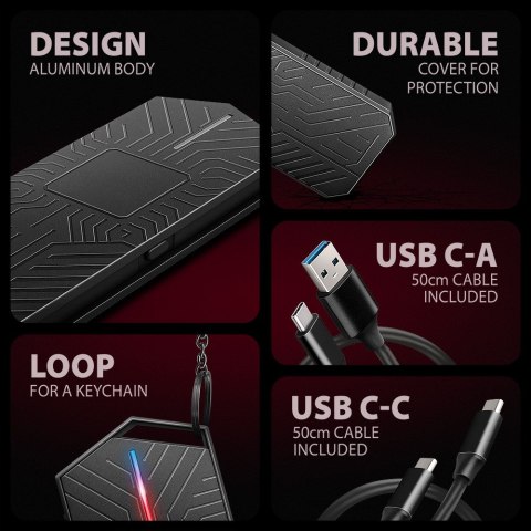 Obudowa SSD M.2 AXAGON EEM2-GAM, USB-C 10Gbps - NVMe & SATA SSD GAME M.2 box, bez skrótów Obudowa SSD M.2 AXAGON EEM2-GAM, USB-C 10Gbps - NVMe & SATA SSD GAME M.2 box, bez skrótów