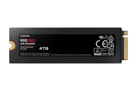 SSD PCIE G4 M.2 NVME 4TB W/HS/990 PRO MZ-V9P4T0CW SAMSUNG SSD PCIE G4 M.2 NVME 4TB W/HS/990 PRO MZ-V9P4T0CW SAMSUNG