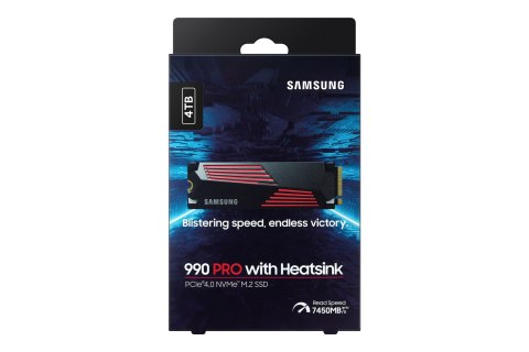 SSD PCIE G4 M.2 NVME 4TB W/HS/990 PRO MZ-V9P4T0CW SAMSUNG SSD PCIE G4 M.2 NVME 4TB W/HS/990 PRO MZ-V9P4T0CW SAMSUNG