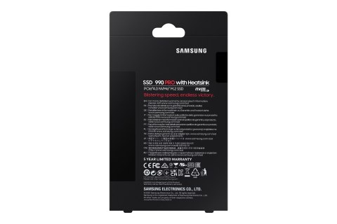 SSD PCIE G4 M.2 NVME 4TB W/HS/990 PRO MZ-V9P4T0CW SAMSUNG SSD PCIE G4 M.2 NVME 4TB W/HS/990 PRO MZ-V9P4T0CW SAMSUNG