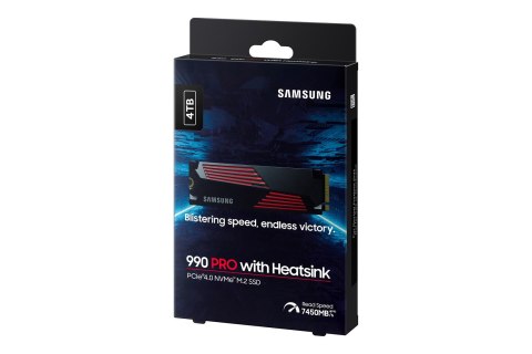 SSD PCIE G4 M.2 NVME 4TB W/HS/990 PRO MZ-V9P4T0CW SAMSUNG SSD PCIE G4 M.2 NVME 4TB W/HS/990 PRO MZ-V9P4T0CW SAMSUNG