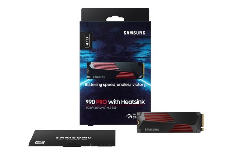 SSD PCIE G4 M.2 NVME 4TB W/HS/990 PRO MZ-V9P4T0CW SAMSUNG SSD PCIE G4 M.2 NVME 4TB W/HS/990 PRO MZ-V9P4T0CW SAMSUNG