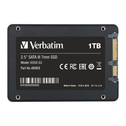 VERBATIM DYSK SSD VI550 S3 1TB 2.5" SATA III CZARNY 49353 VERBATIM DYSK SSD VI550 S3 1TB 2.5" SATA III CZARNY 49353