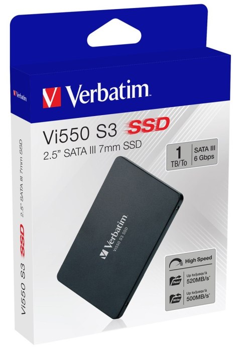 VERBATIM DYSK SSD VI550 S3 1TB 2.5" SATA III CZARNY 49353 VERBATIM DYSK SSD VI550 S3 1TB 2.5" SATA III CZARNY 49353