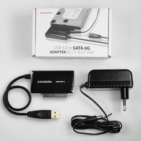 AXAGON ADSA-FP3 FASTPort3 Adapter, USB3.0, HDD/SSD/ODD, SATA 6G - zasilacz sieciowy AXAGON ADSA-FP3 FASTPort3 Adapter, USB3.0, HDD/SSD/ODD, SATA 6G - zasilacz sieciowy