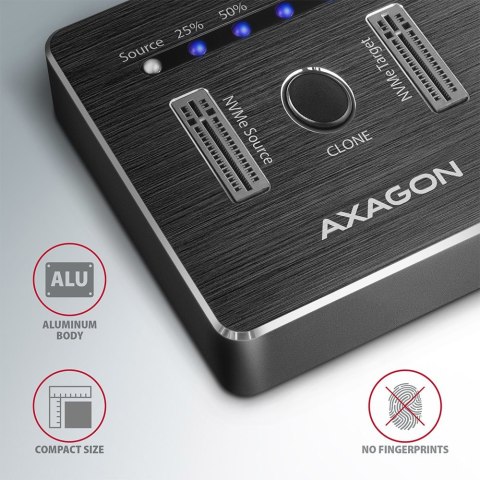 Axagon ADSA-M2C stacja dokująca do dysków twardych USB 3.2 Gen 2 (3.1 Gen 2) Type-C Axagon ADSA-M2C stacja dokująca do dysków twardych USB 3.2 Gen 2 (3.1 Gen 2) Type-C