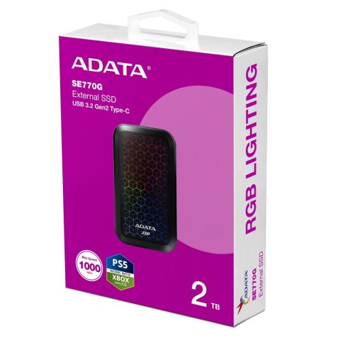 ADATA SE770G 2 TB USB Type-C 3.2 Gen 2 (3.1 Gen 2) Czarny ADATA SE770G 2 TB USB Type-C 3.2 Gen 2 (3.1 Gen 2) Czarny