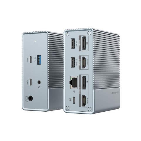HYPER HDG212B stacja dokująca Dokujący USB 3.2 Gen 2 (3.1 Gen 2) Type-C Srebrny HYPER HDG212B stacja dokująca Dokujący USB 3.2 Gen 2 (3.1 Gen 2) Type-C Srebrny