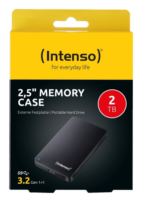 Intenso 2TB 2.5" Memory Case USB 3.0 zewnętrzny dysk twarde 2000 GB Czarny Intenso 2TB 2.5" Memory Case USB 3.0 zewnętrzny dysk twarde 2000 GB Czarny