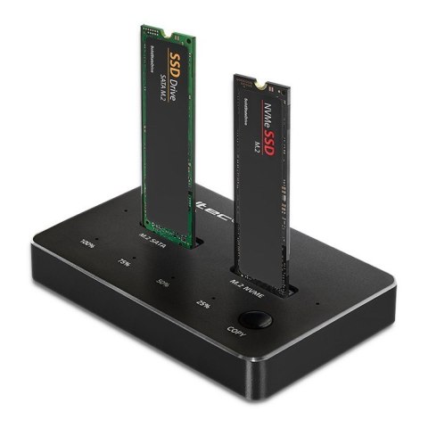 QOLTEC STACJA DOKUJĄCA DYSKÓW SSD M.2 | NVME | SATA | USB-C | DUAL 2 X 2TB QOLTEC STACJA DOKUJĄCA DYSKÓW SSD M.2 | NVME | SATA | USB-C | DUAL 2 X 2TB