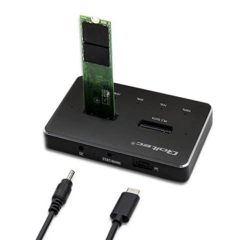 QOLTEC STACJA DOKUJĄCA DYSKÓW SSD M.2 | NVME | SATA | USB-C | DUAL 2 X 2TB QOLTEC STACJA DOKUJĄCA DYSKÓW SSD M.2 | NVME | SATA | USB-C | DUAL 2 X 2TB