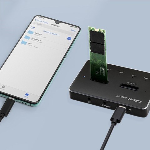 QOLTEC STACJA DOKUJĄCA DYSKÓW SSD M.2 | NVME | SATA | USB-C | DUAL 2 X 2TB QOLTEC STACJA DOKUJĄCA DYSKÓW SSD M.2 | NVME | SATA | USB-C | DUAL 2 X 2TB