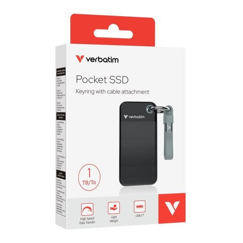 SSD 1TB Verbatim Pocket SSD USB 3.2/szary sprzedaż detaliczna SSD 1TB Verbatim Pocket SSD USB 3.2/szary sprzedaż detaliczna