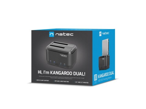 Stacja dokująca NATEC Kangaroo NSD-0955 (2.5", 3.5"; USB 3.0; czarny) Stacja dokująca NATEC Kangaroo NSD-0955 (2.5", 3.5"; USB 3.0; czarny)