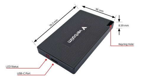 Verbatim 32031 Zewnętrzny dysk SSD 1 TB USB Type-C USB 3.2 Gen 2x2 Szary Verbatim 32031 Zewnętrzny dysk SSD 1 TB USB Type-C USB 3.2 Gen 2x2 Szary