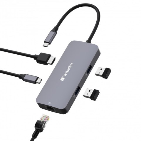 Verbatim CMH-05 USB Type-C 5000 Mbit/s Srebrny Verbatim CMH-05 USB Type-C 5000 Mbit/s Srebrny