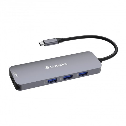 Verbatim CMH-08 USB Type-C 5000 Mbit/s Srebrny Verbatim CMH-08 USB Type-C 5000 Mbit/s Srebrny