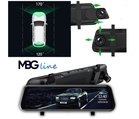 Wideorejestrator lusterko MBG LINE HS900 PRO Sony+ adapter parkingowy Wideorejestrator lusterko MBG LINE HS900 PRO Sony+ adapter parkingowy