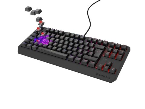 GENESIS Thor 230 TKL klawiatura Gaming USB QWERTY Hiszpański Czarny GENESIS Thor 230 TKL klawiatura Gaming USB QWERTY Hiszpański Czarny