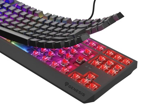 GENESIS Thor 230 TKL klawiatura Gaming USB QWERTY Hiszpański Czarny GENESIS Thor 230 TKL klawiatura Gaming USB QWERTY Hiszpański Czarny