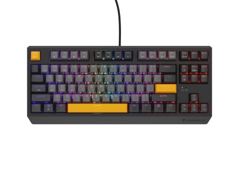GENESIS Thor 230 TKL klawiatura Gaming USB + RF Wireless + Bluetooth QWERTY Czarny, Szary, Pomarańczowy GENESIS Thor 230 TKL klawiatura Gaming USB + RF Wireless + Bluetooth QWERTY Czarny, Szary, Pomarańczowy