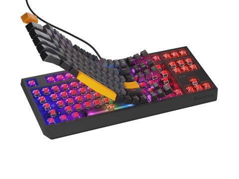 GENESIS Thor 230 TKL klawiatura Gaming USB + RF Wireless + Bluetooth QWERTY Czarny, Szary, Pomarańczowy GENESIS Thor 230 TKL klawiatura Gaming USB + RF Wireless + Bluetooth QWERTY Czarny, Szary, Pomarańczowy