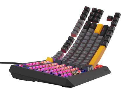 GENESIS Thor 230 TKL klawiatura Gaming USB + RF Wireless + Bluetooth QWERTY Czarny, Szary, Pomarańczowy GENESIS Thor 230 TKL klawiatura Gaming USB + RF Wireless + Bluetooth QWERTY Czarny, Szary, Pomarańczowy