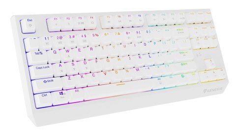 GENESIS Thor 230 TKL klawiatura Gaming USB + RF Wireless + Bluetooth QWERTY US English Biały GENESIS Thor 230 TKL klawiatura Gaming USB + RF Wireless + Bluetooth QWERTY US English Biały