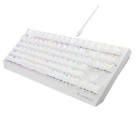 GENESIS Thor 230 TKL klawiatura Gaming USB + RF Wireless + Bluetooth QWERTY US English Biały GENESIS Thor 230 TKL klawiatura Gaming USB + RF Wireless + Bluetooth QWERTY US English Biały