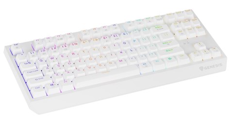 GENESIS Thor 230 TKL klawiatura Gaming USB + RF Wireless + Bluetooth QWERTY US English Biały GENESIS Thor 230 TKL klawiatura Gaming USB + RF Wireless + Bluetooth QWERTY US English Biały