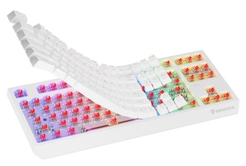 GENESIS Thor 230 TKL klawiatura Gaming USB + RF Wireless + Bluetooth QWERTY US English Biały GENESIS Thor 230 TKL klawiatura Gaming USB + RF Wireless + Bluetooth QWERTY US English Biały