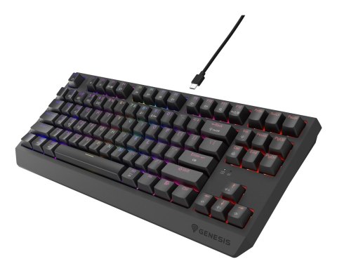 GENESIS Thor 230 TKL klawiatura Gaming USB + RF Wireless + Bluetooth QWERTY US English Czarny GENESIS Thor 230 TKL klawiatura Gaming USB + RF Wireless + Bluetooth QWERTY US English Czarny